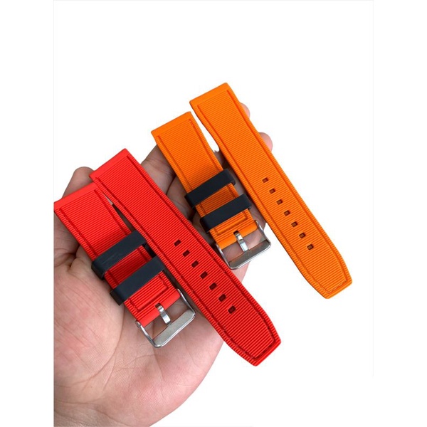 Strap tali jam tangan Karet combinasi warna size 24MM