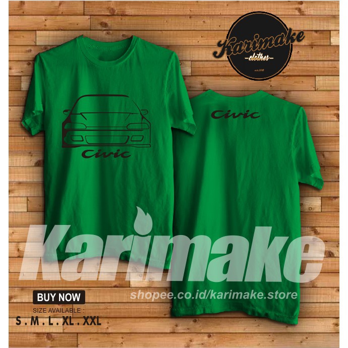 Tshirt Kaos Baju Mobil Honda Civic Estilo Kaos Otomotif - - KHEY OLD SHOP