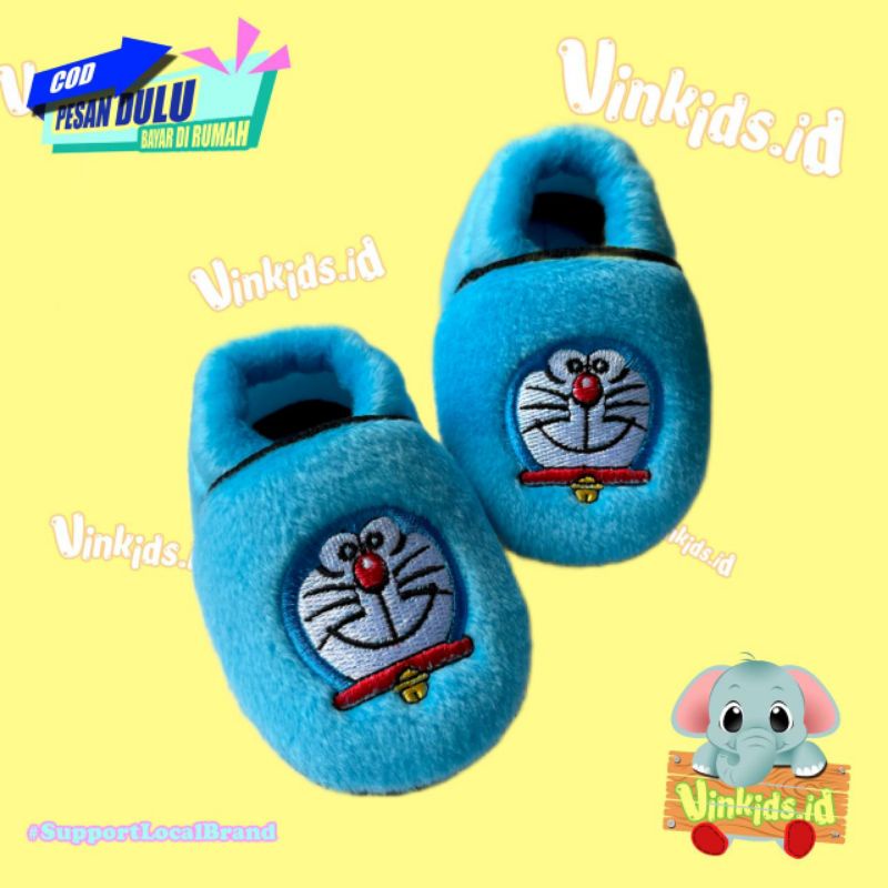 Sepatu Bayi Laki Laki Perempuan 0 12 Bulan Karakter Kartun Lucu Doraemon Biru / Prewalker