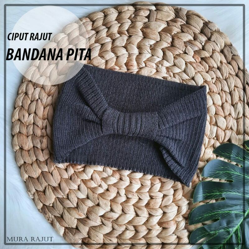 RofinCollection Ciput Bandana Rajut Pita Basic Premium