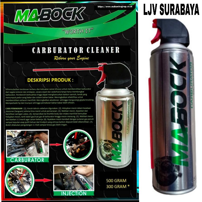 MABOCK CARBURATOR CLEANER PEMBERSIH CARBON INTAKE PCV CLEANER SPRAY 500GR