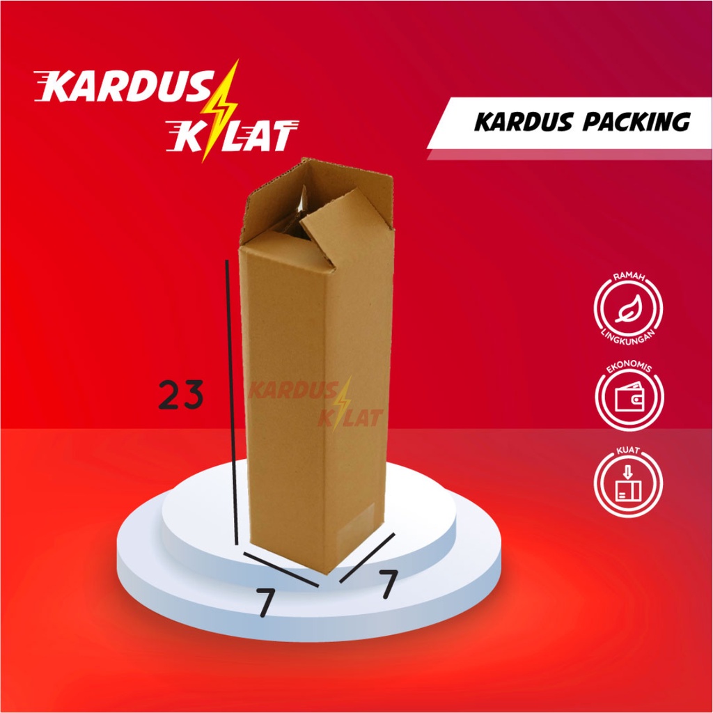 

Kardus Packing 7x7x23 - Karton Box Dus Kotak Packaging Botol Payung Polos Murah Baru