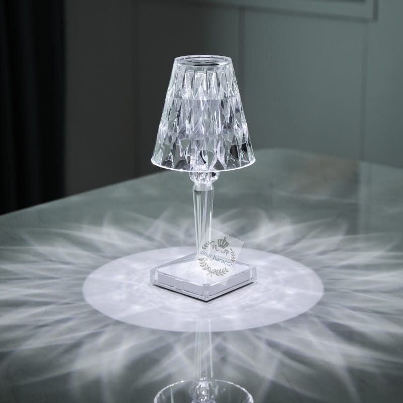 Diamond Lamp / Lampu Meja Minimalis / Lampu Tidur Meja  /  touch control power bank