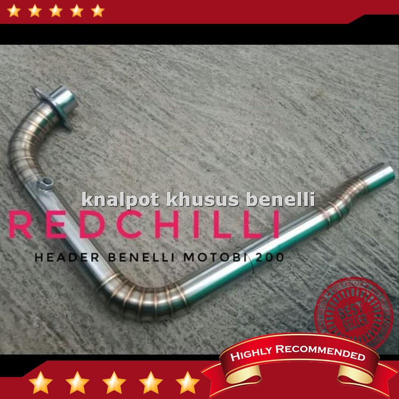 Murah Header . Leher Knalpot Benelli Motobi Evo 200. Benelli Motobi Evi 200 Limited