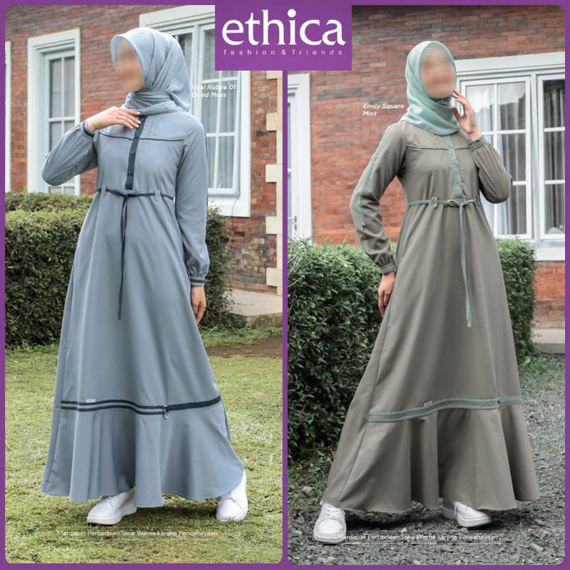 ETHICA// ETHICA AYUMI 333 DUSTY BLUE, SIMPLY TAUPE / GAMIS ETHICA TERBARU