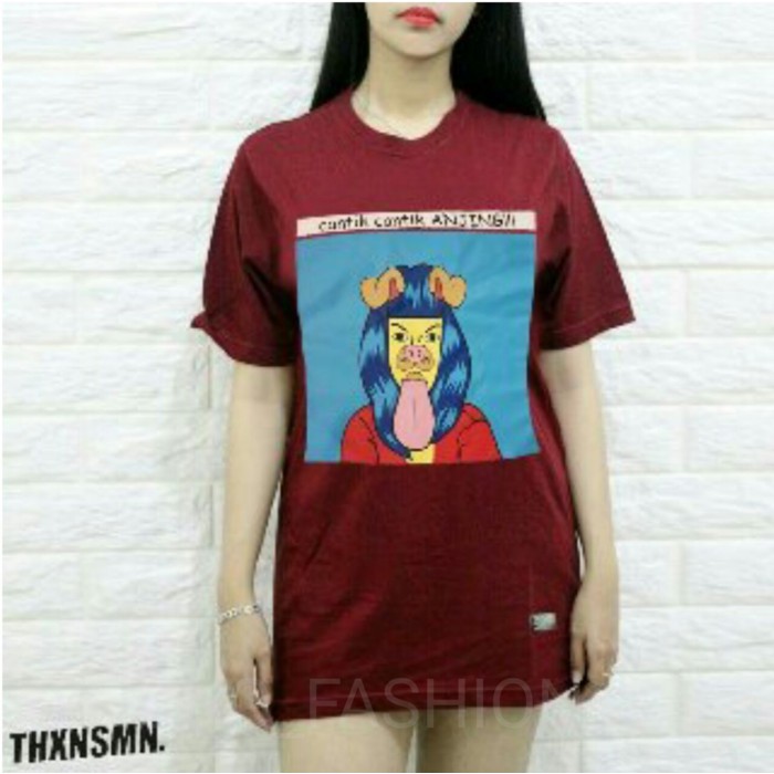 Terlaris Kaos Distro Thanksinsomnia Kaos Cantik Cantik Anjing