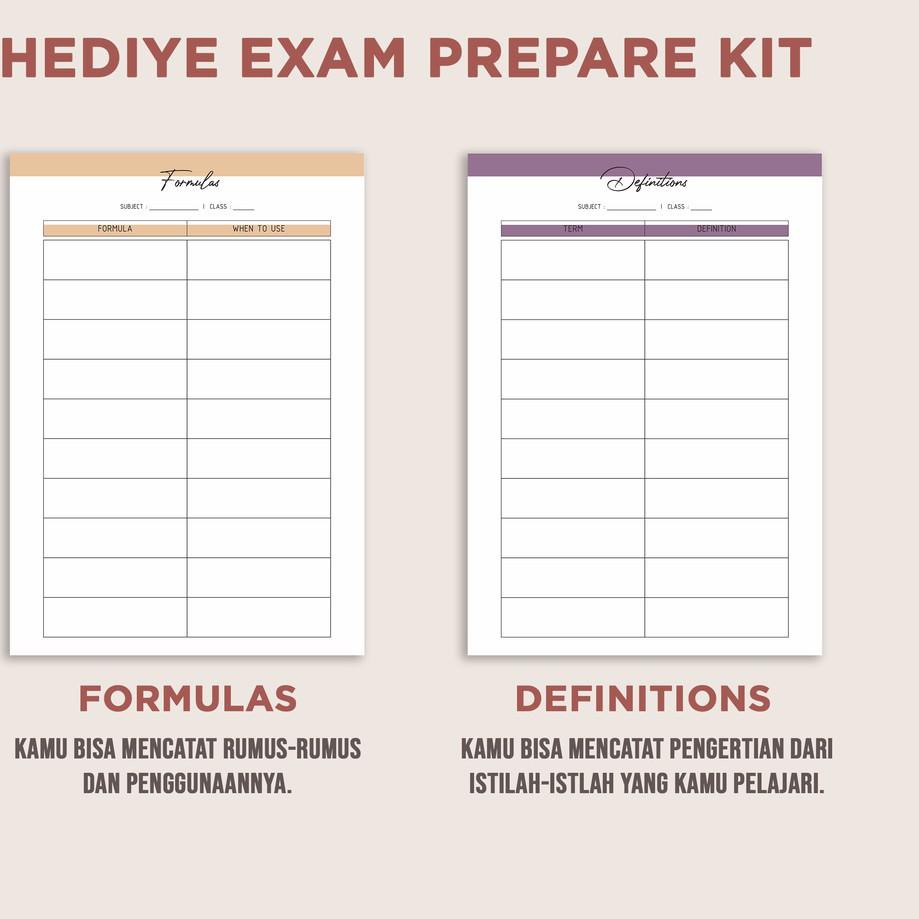 

(kode-288) Exam Prepare Kit Hand Drawn 70 gsm I Exam Prepare Kit I Exam Planner Kit I Study Planner