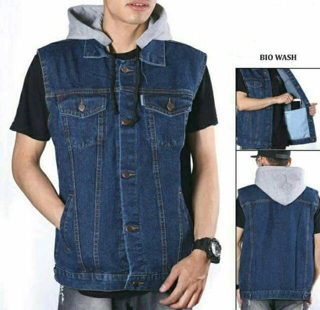 Rompi Jeans Hoodie