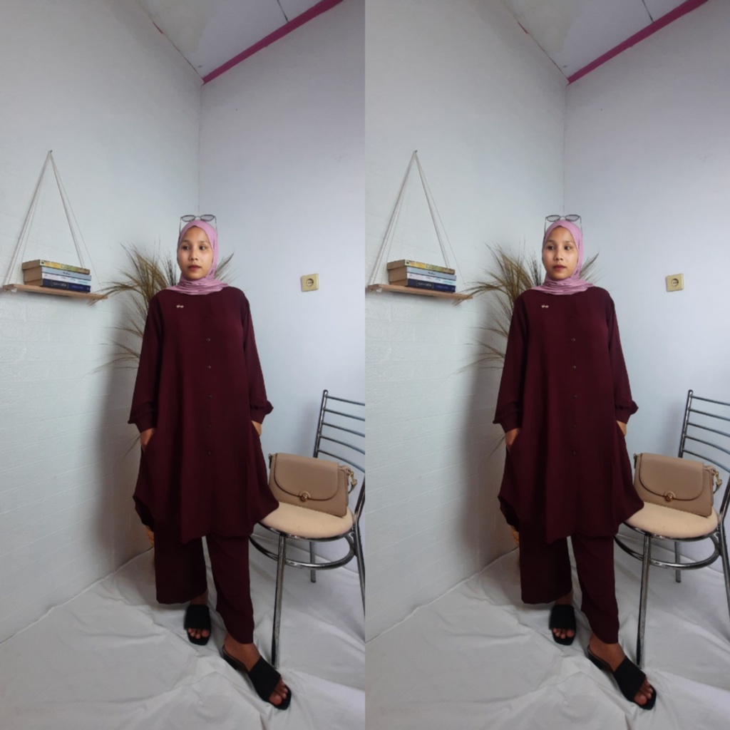 SETELAN TUNIK JUMBO TERBARU TERLARIS TERMURAH/SETELAN JUMBO/SETELAN TUNIK/TUNIK/SETELAN/BAHAN PREMIU