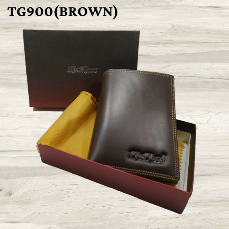 Dompet Pria Kulit Asli 3/4 Embos Kickers - Tanpa Kain Furing