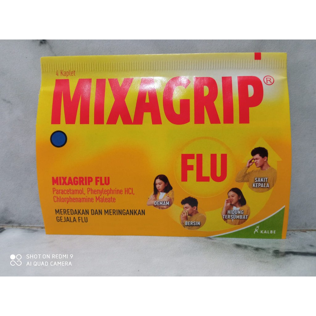 MIXAGRIP Flu Strip 4 Tablet - Obat Pilek