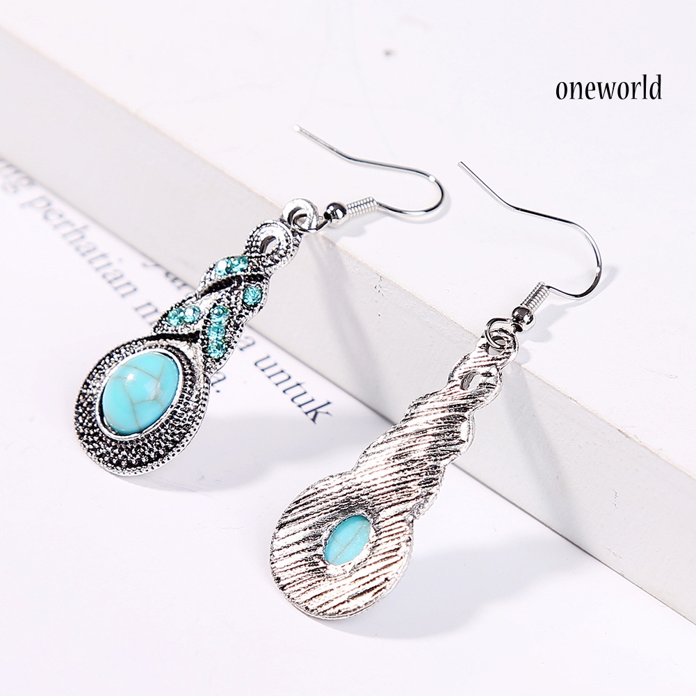 OW# Retro Women Bohemian Ethnic Geometric Dangle Eardrop Hook Earrings Jewelry Gift