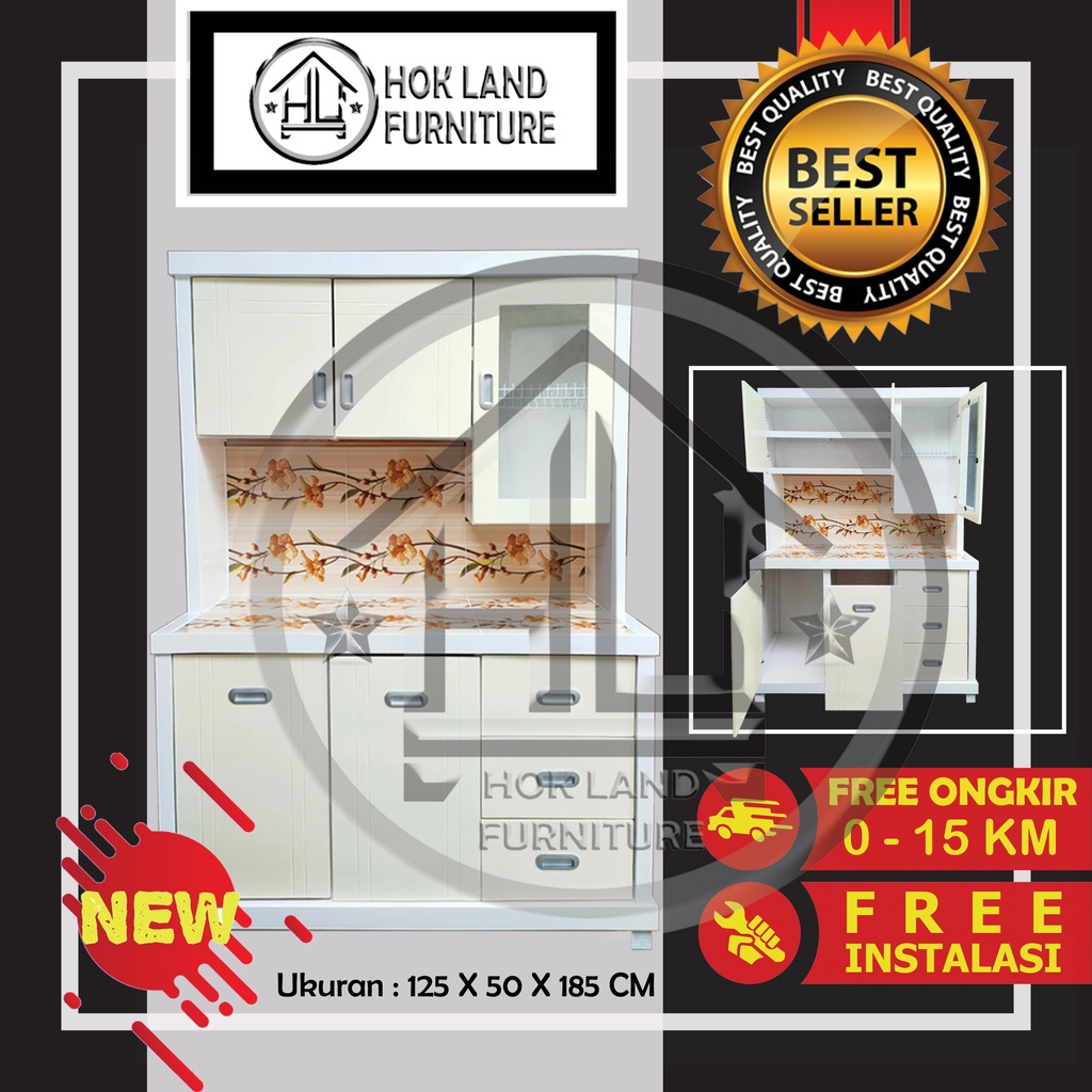 Lemari sayur 3 pintu lemari rak piring dapur minimalis / Lemari Sayur 3Pintu Kayu Multiplek / LS26