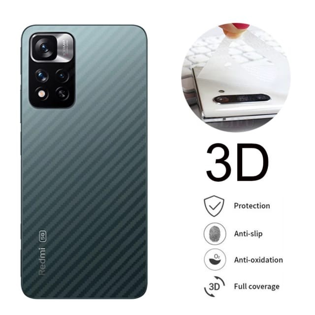 XIAOMI REDMI 10C 12C 10 5G 10 9T 9 9A 9C BACK SKIN CARBON GARSKIN ANTI GORES BELAKANG