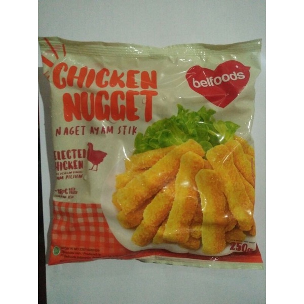 

Naget Ayam Stik 250gr Chicken Nugget Stick Belfoods