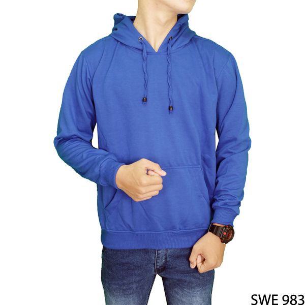 Sweater Pria Fleece Fleece Biru – SWE 983