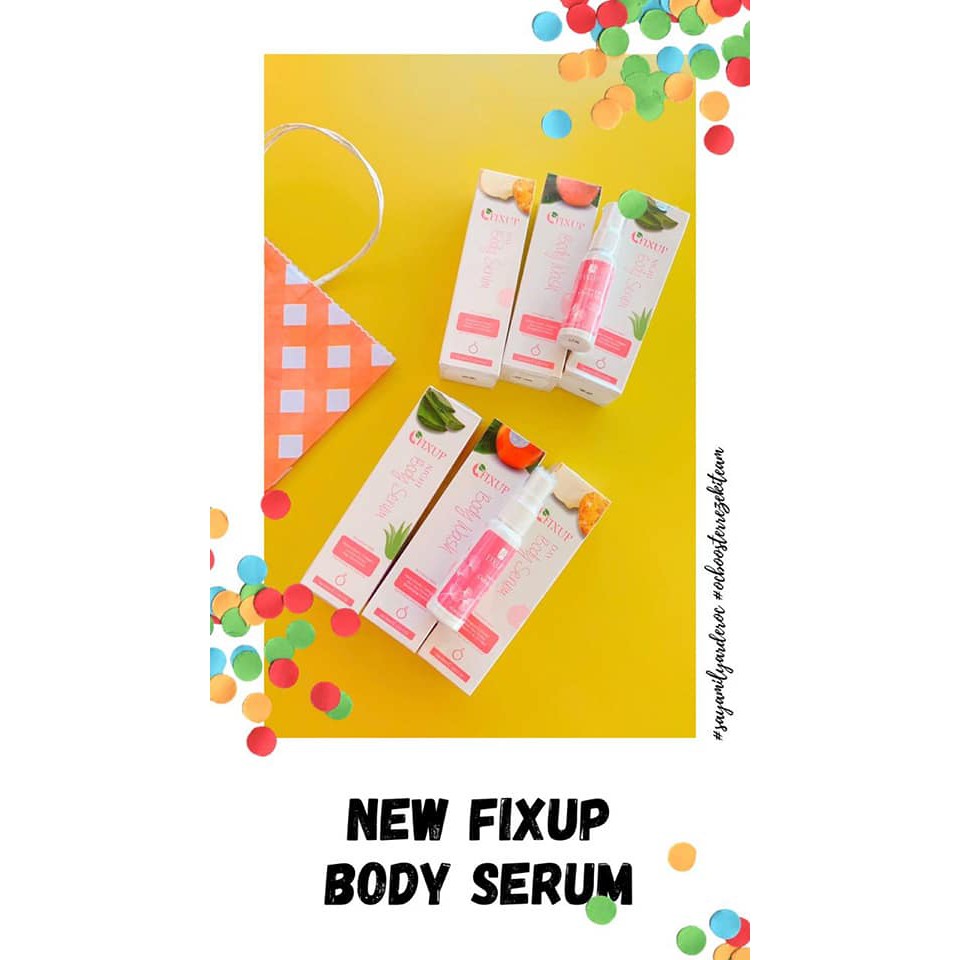COD  1 PAKET BODY LOTION WHITENING FIXUP BODY SERUM