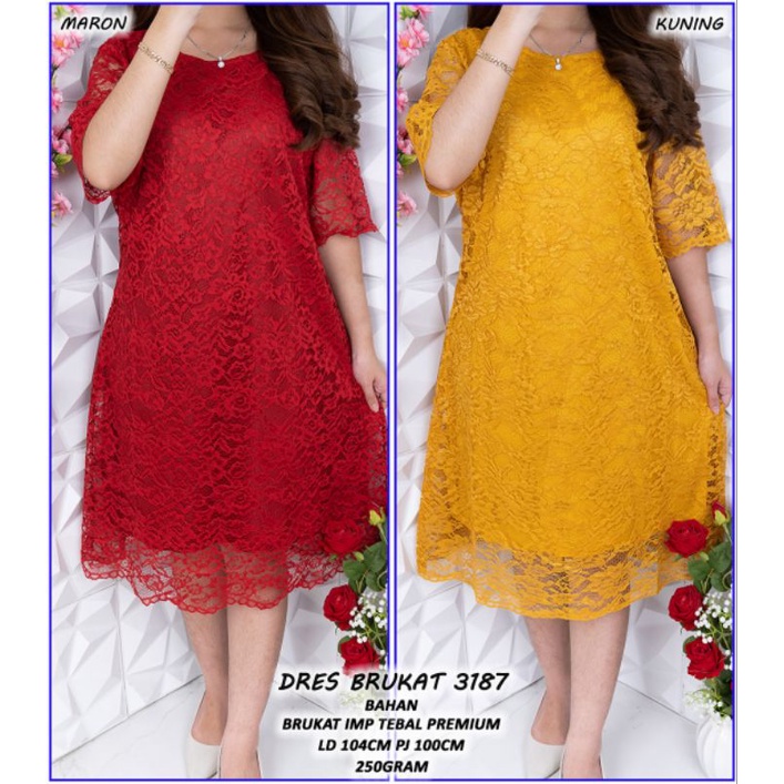 Dress Brukat 3187 Import /ld 104