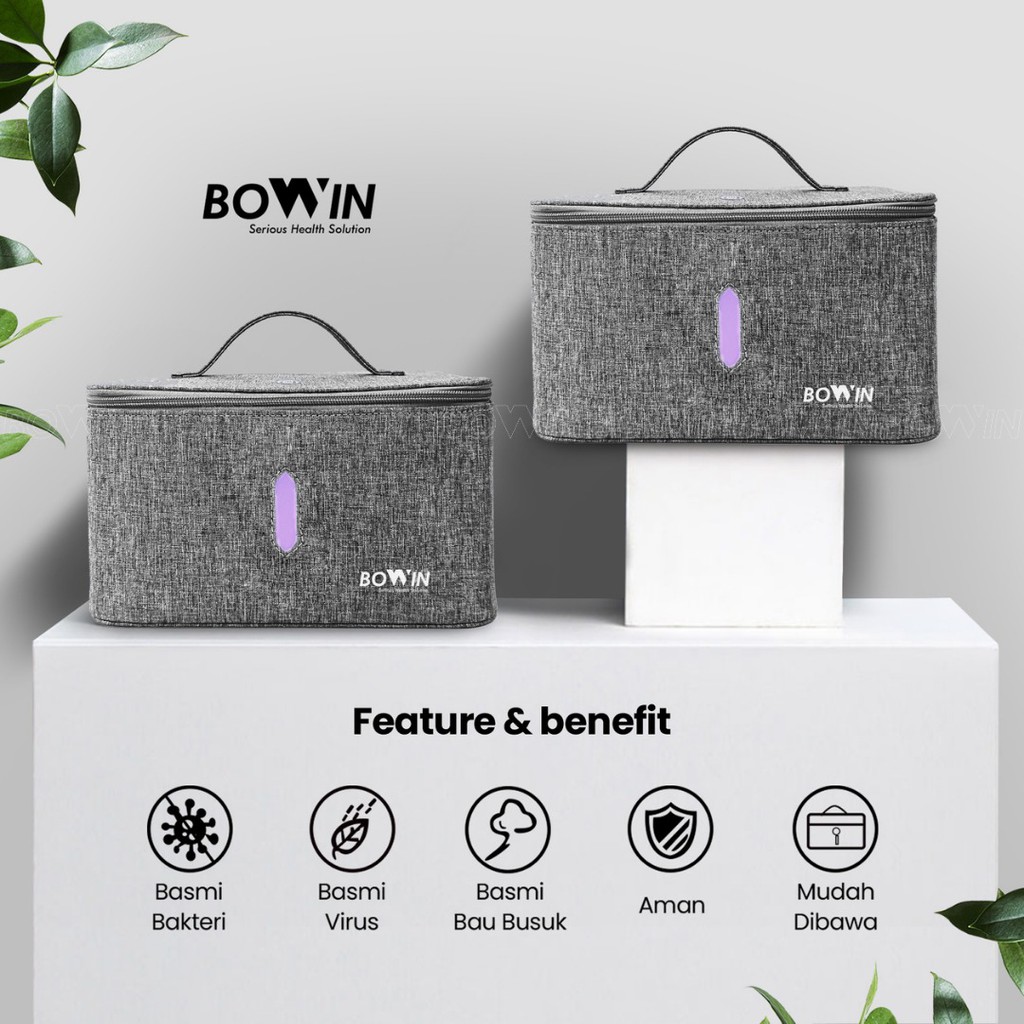 Bowin UVC Sterilizer Bag (Tas Lampu Desinfeksi Bakteri, Virus,Kuman) Tas UV-C