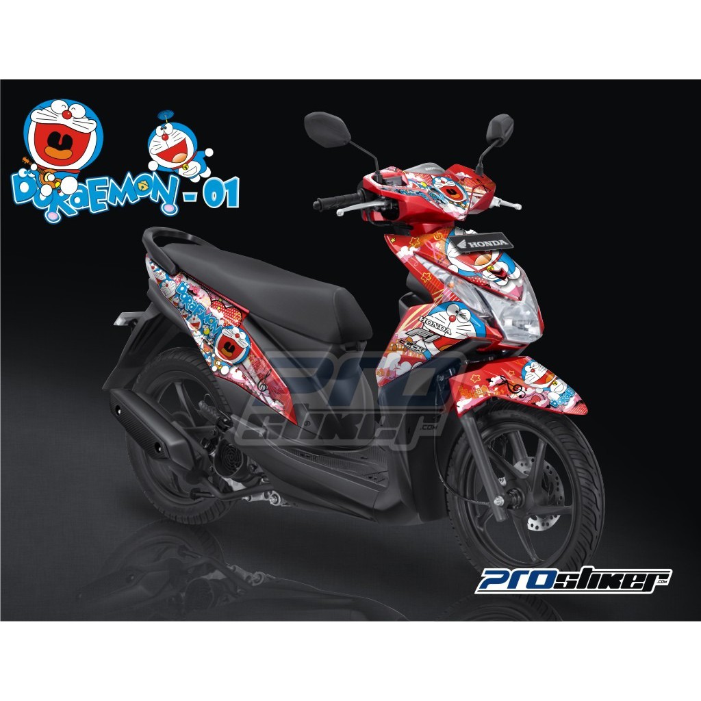 Jual Striping Honda Beat Fi Motif Gambar Kartun Doraemon Prostiker