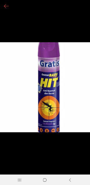 Hit Aerosol Anti Nyamuk Lily Blossom With Geranium Oil 600 Ml + 75 Ml