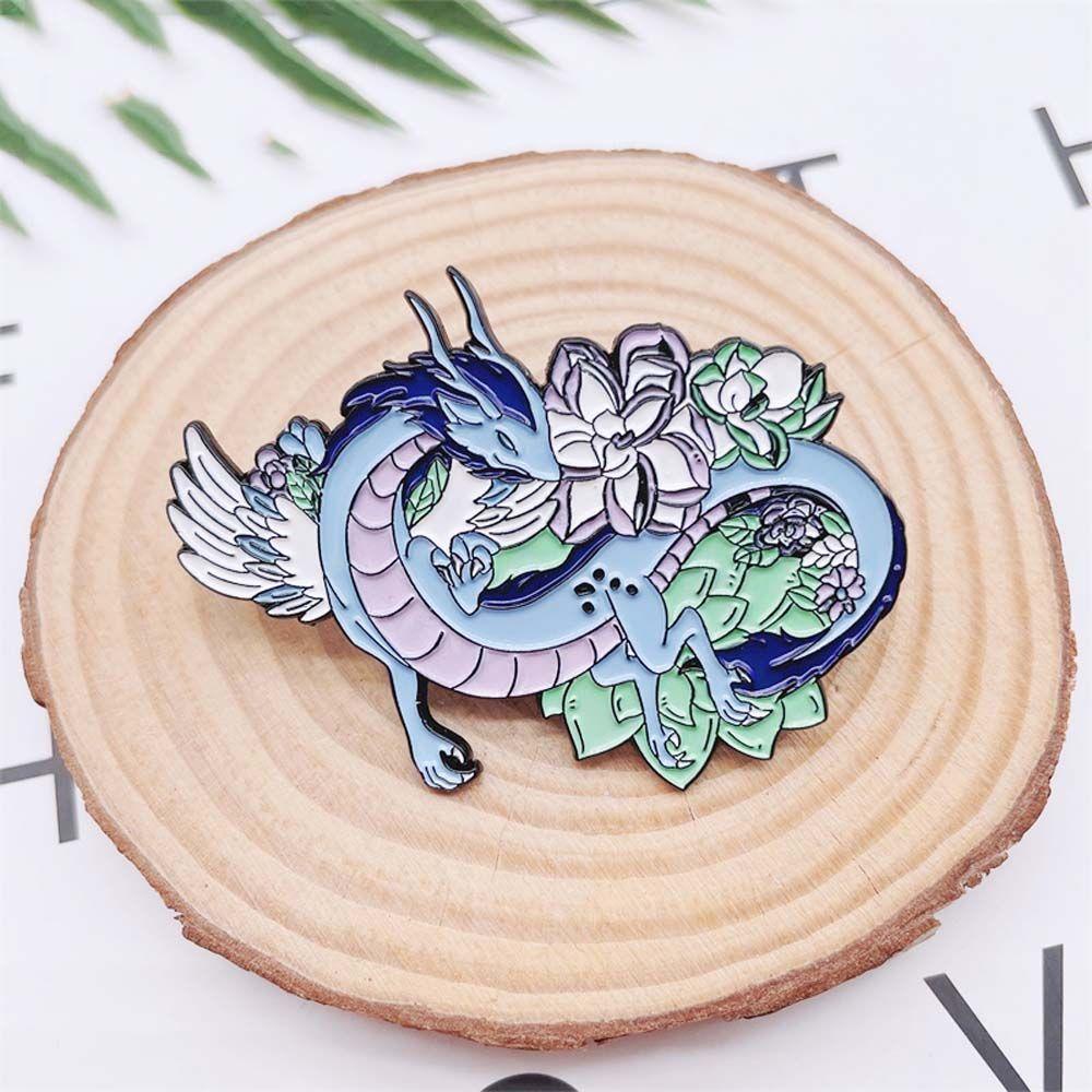 [Elegan] Naga Bros Hadiah Untuk Anak-Anak Fashion Perhiasan Aksesoris Kerah Bros Travel Commemorative Lapel Pin Enamel Pin