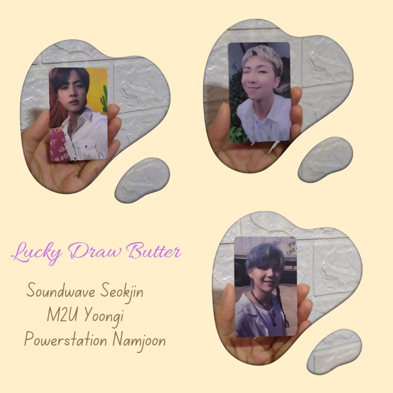 BTS Lucky Draw Butter SW Seokjin, M2U Yoongi & PWS Namjoon