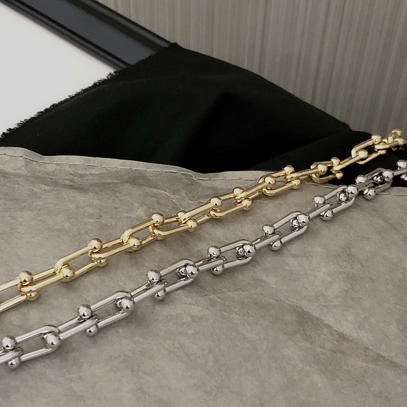 U-shaped Stitching Necklace Accessories Street Hip Hop Short Clavicle Chain