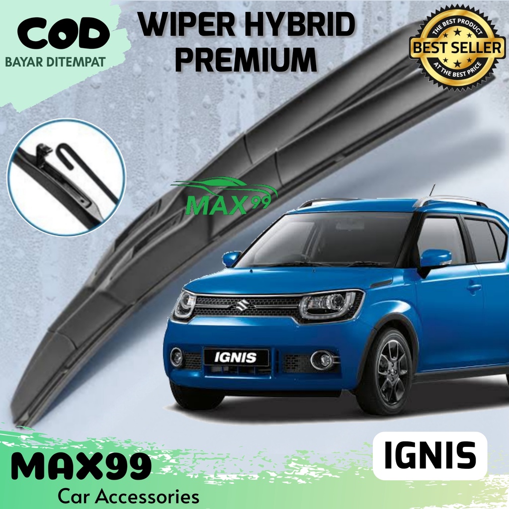 COD - WIPER HYBRID IGNIS / WIPER HYBRID PREMIUM IGNIS / WIPER KACA HYBRID SUZUKI IGNIS / 1 PASANG