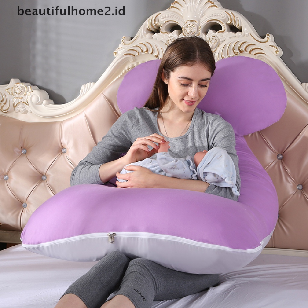 (Beautifulhome2.Id) Bantal Bentuk U Bisa Dicuci Untuk Ibu Hamil