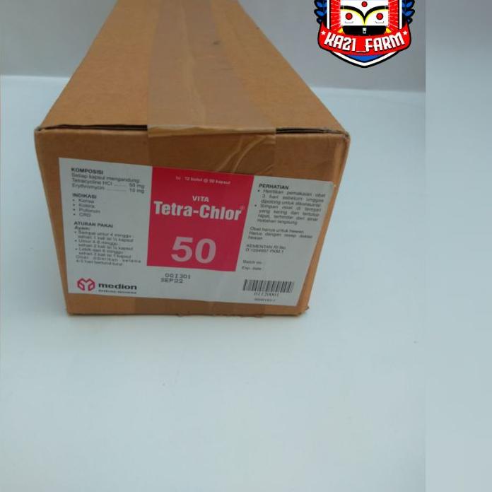 SHOPEE 8.8 vita tetra-chlor 1dus isi 12 (botol) @50kapsul [KODE 98]