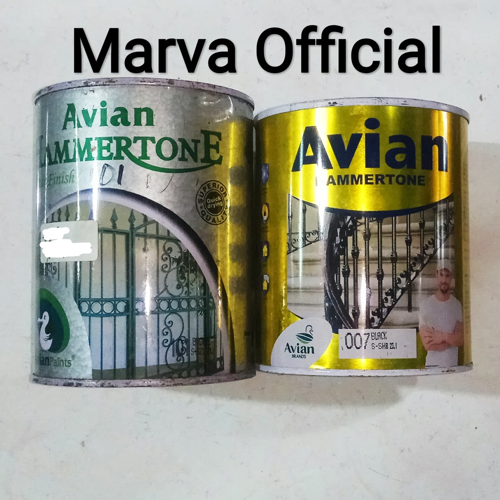 Cat AVIA AVIAN HAMMERTONE 0.9 L 0,9 Liter 1 kg 007 Black 101 Bronze Copper Hamertone hitam item temb