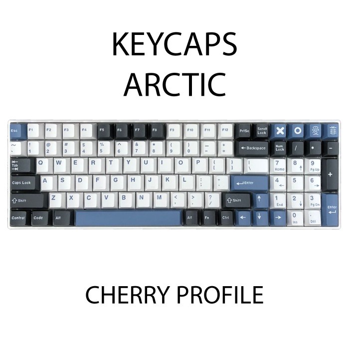 KEYCAPS ABS ARCTIC CHERRY PROFILE DOUBLE SHOT MECHANICAL KEYBOARD