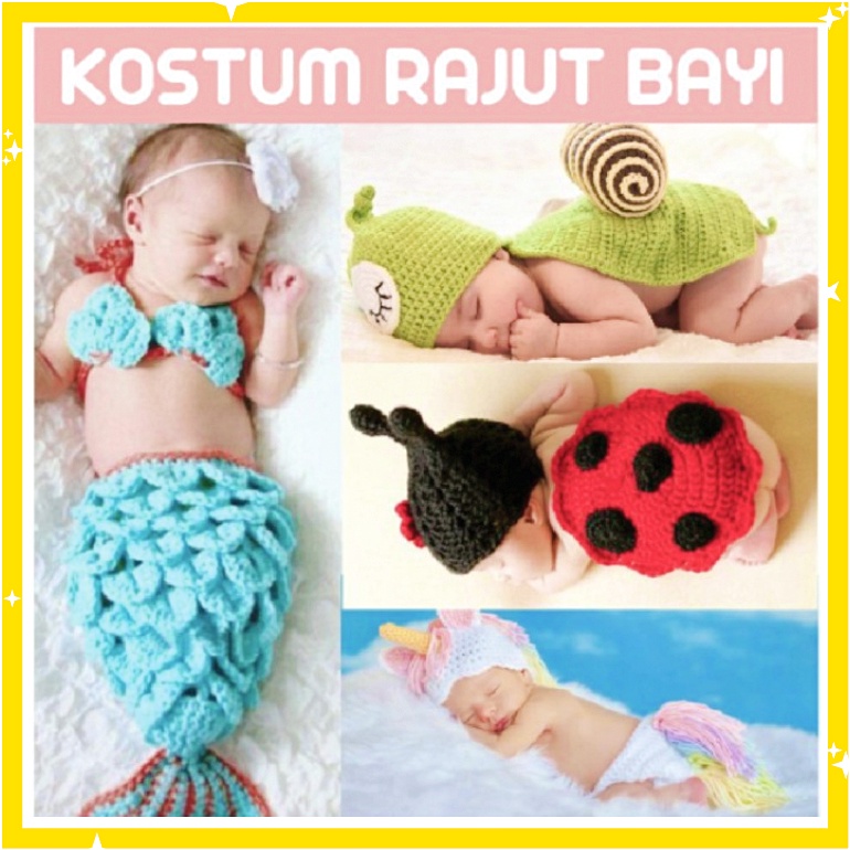 Kostum Baju Rajut Bayi Foto Fotografi Bayi Newborn Full Month 2