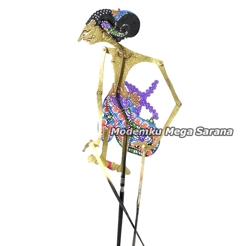 Souvenir Wayang Kulit Mini Caperan Super 20 Cm - Puntadewa Yudhistira