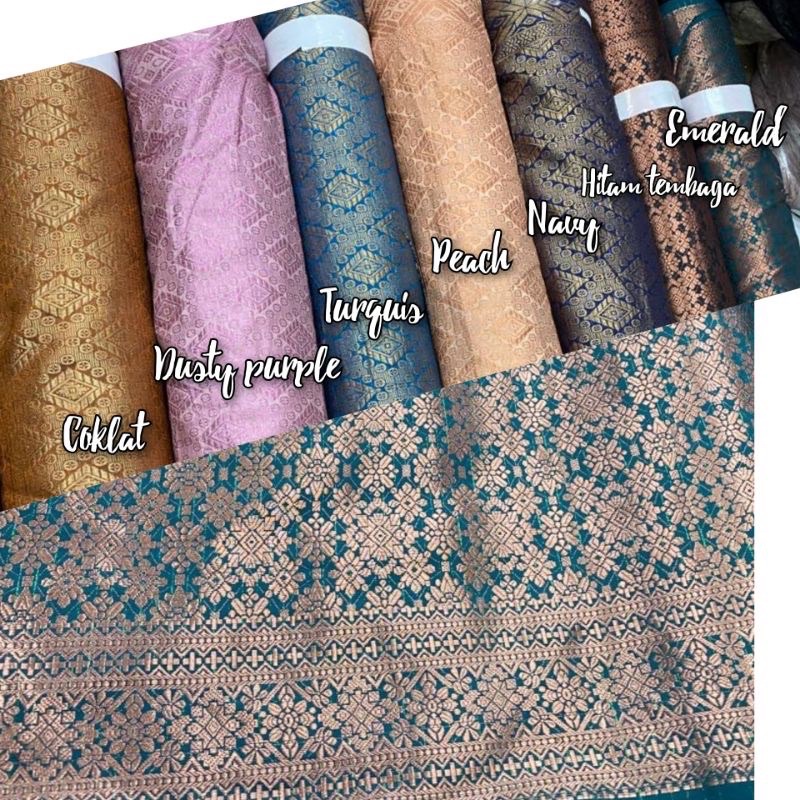 Jual Kain Songket Semi Palembang ( HARGA PERSETENGAH METER) Songket ...