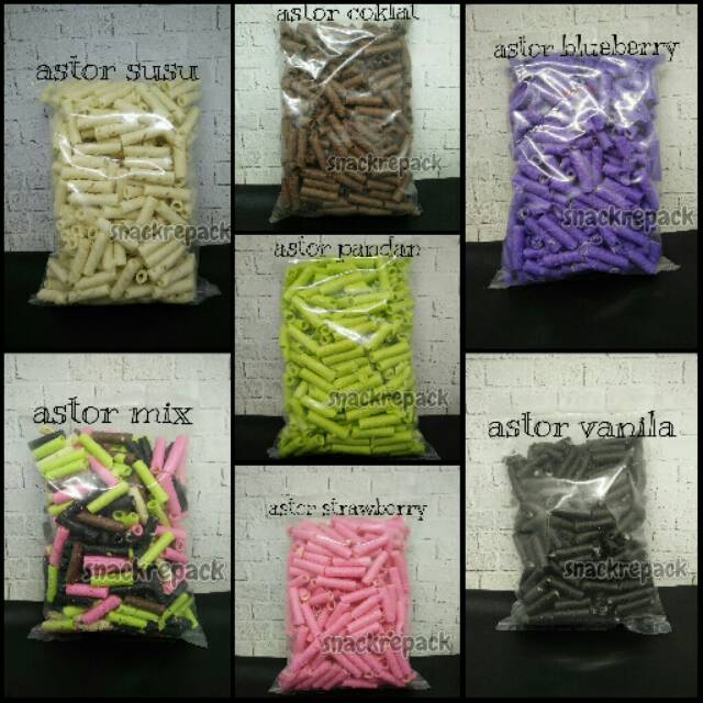 

Astor strawberru, astor vanila, astor coklat, astor pandan, astor blueberry, astor susu