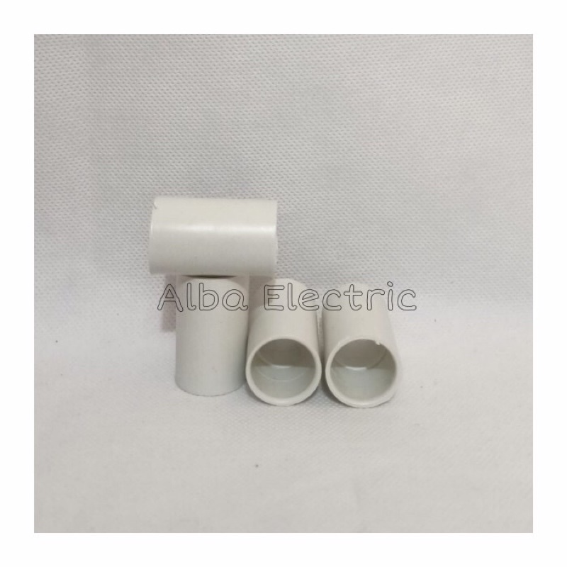 SOK SOCK SHOCK SOCKET SAMBUNGAN PIPA PVC LISTRIK PUTIH 20MM 5/8 MURAH