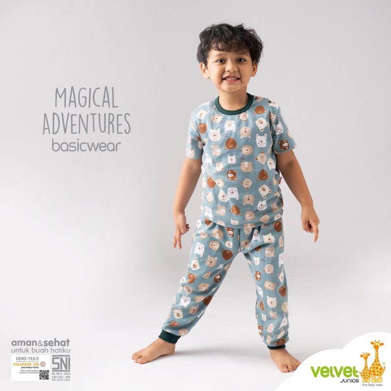 VELVET JUNIOR - SETELAN PENDEK CELANA PANJANG - BAJU ANAK - BAJU BAYI - SET BAJU ANAK