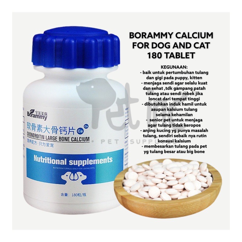 BORAMMY CALCIUM FOR DOG AND CAT 180 TABLET