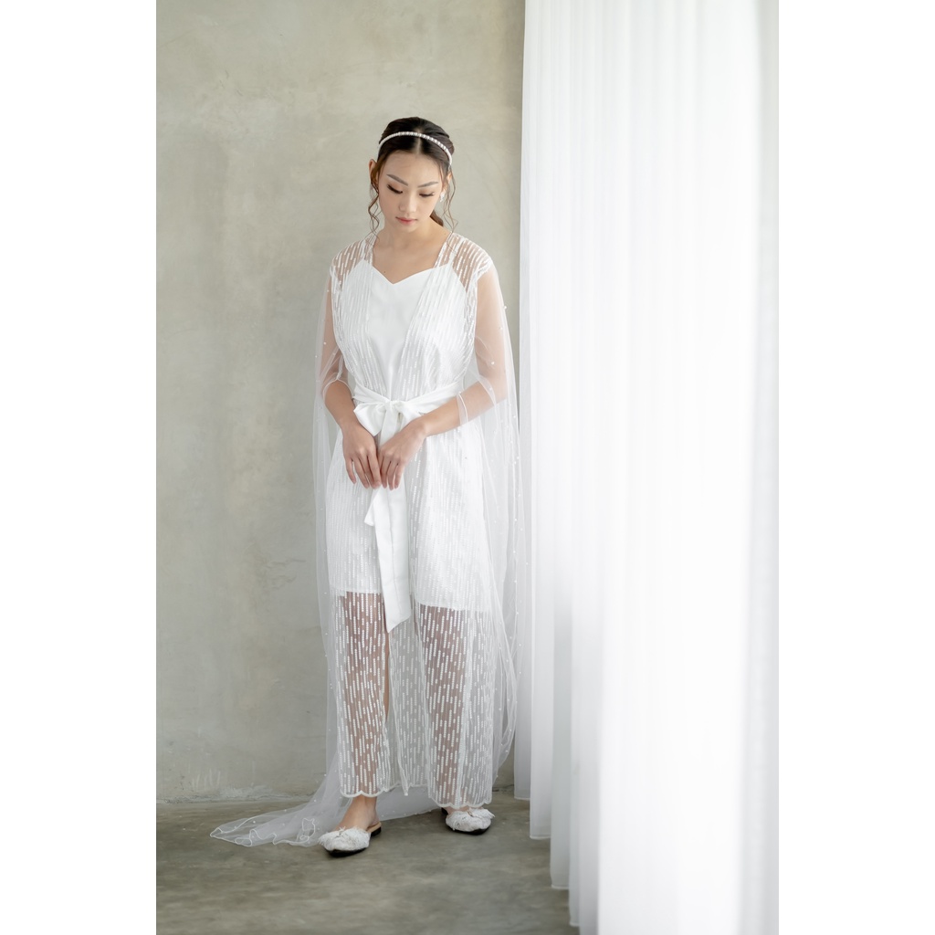 Belle Robe- FAE Collection- Kimono Pengantin Robe Bride Premium Brokat Wedding Robe