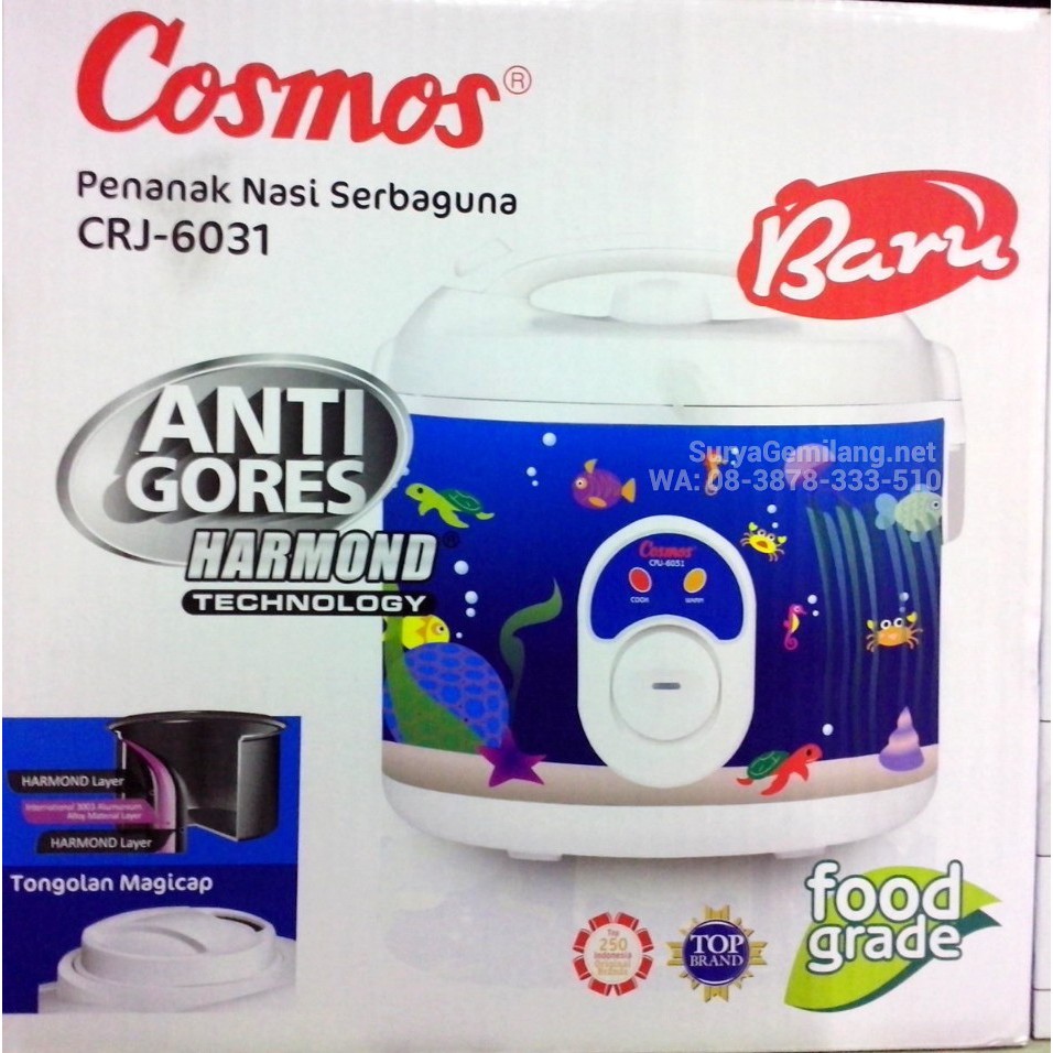 COSMOS RICE COOKER MAGIC RICE COM JAR CRJ-6031 cosmos