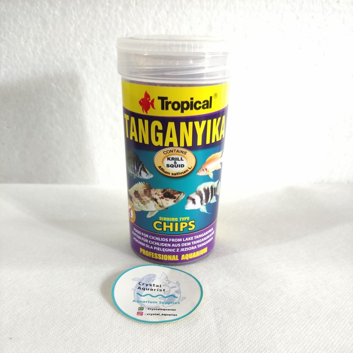 Pelet Cichlid Tropical Tanganyika Chips 250 ML Makanan Ikan Cichlid
