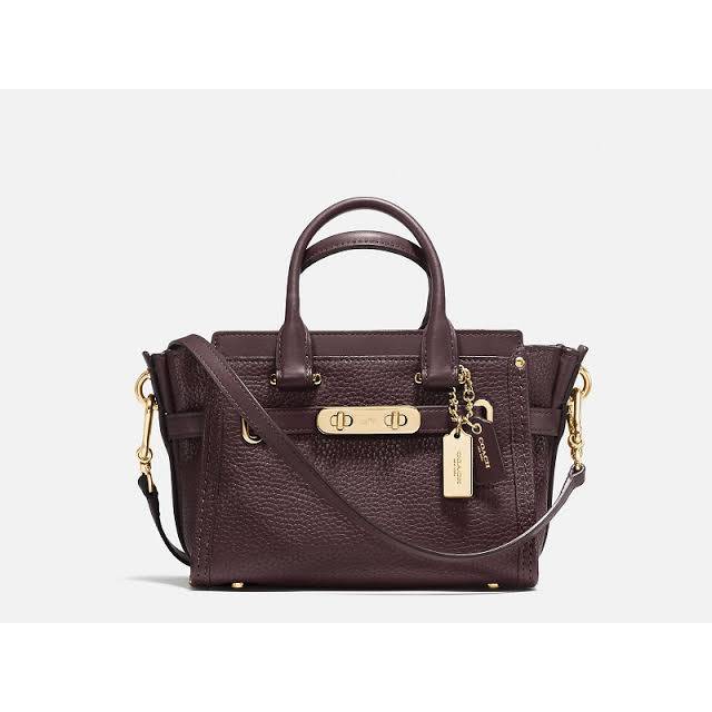 Tas Wanita Coach 8355 Swagger 20 Peebled Leather Oxblood