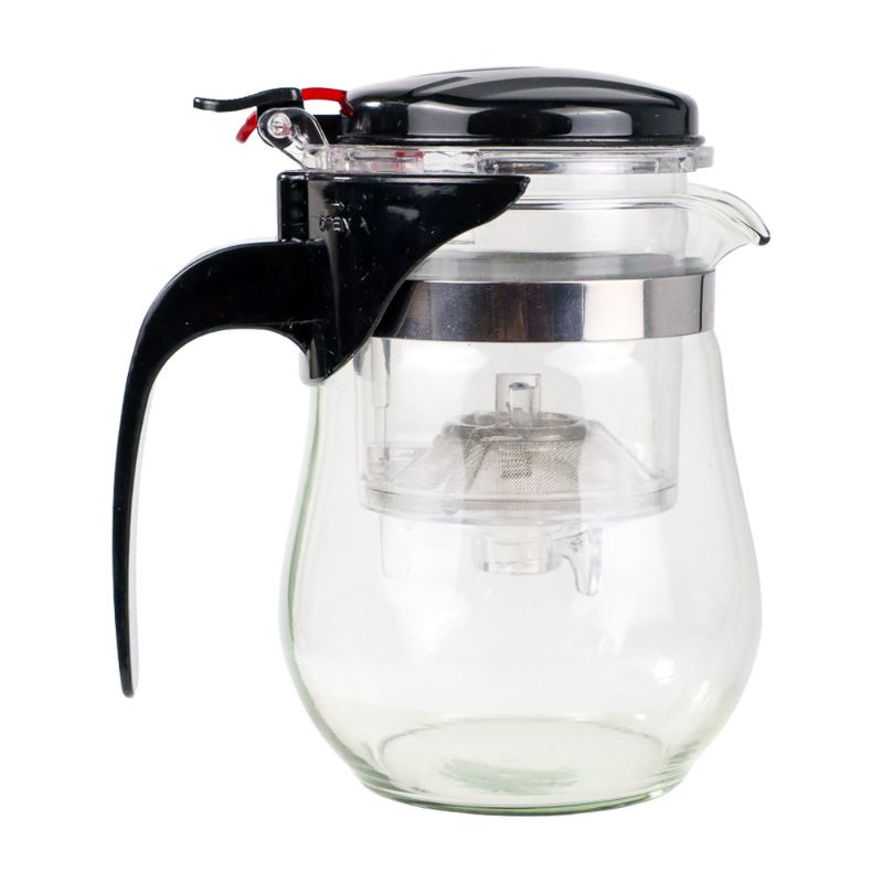 Tea Pot China 750ml Glass Mesh Filter Pot Kaca Saringan Teh