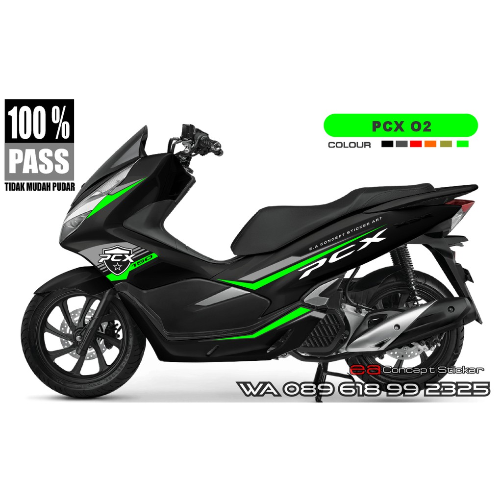 

stiker pcx black stabilo bahan premium