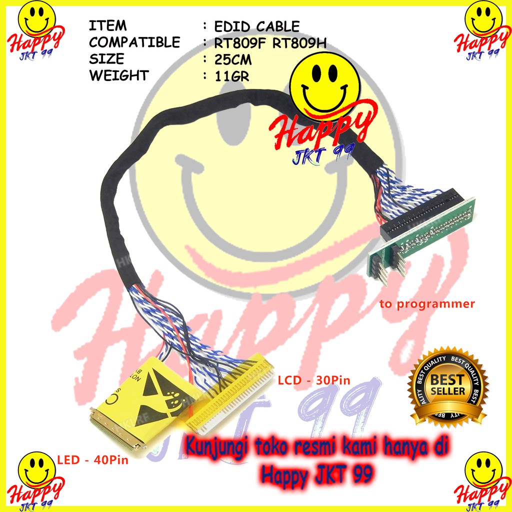 [ HAPPY JKT 99 ] KABEL FLASH LED 40 PIN LCD EDID CABLE PROGRAMING