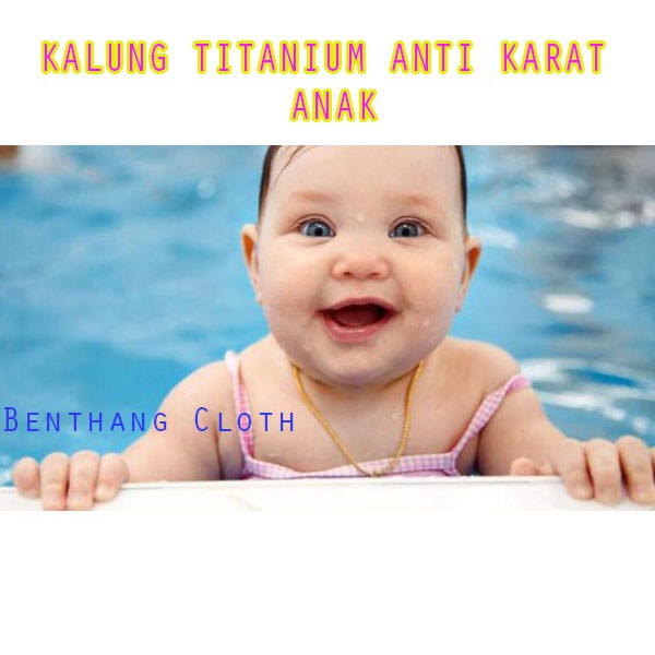 Kalung Titanium ANAK Gold Anti karat