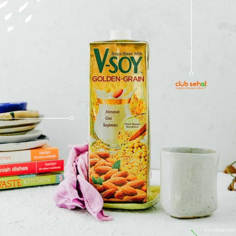 

V-Soy - Golden Grain / Minuman Kedelai dengan Oat dan Almond 1L