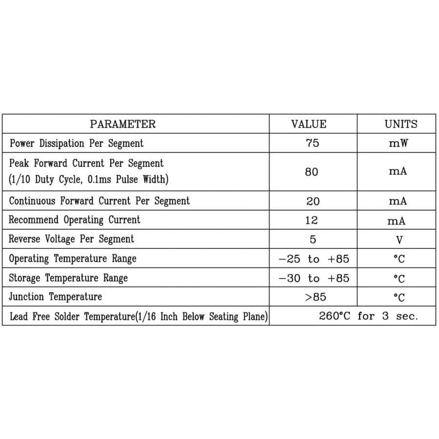 Seven Segment Display 7 Segment Merah 0.56 Inch 1 Digit